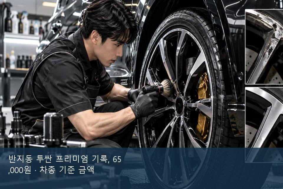 반지동 투싼 프리미엄 기록, 65,000원 · 차종 기준 금액